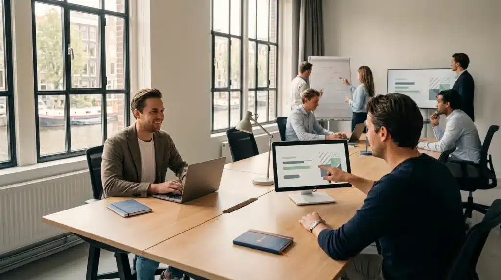 Team Communication Hub headset centrale in zorgomgeving voor werkplekonderzoek kostenbesparing